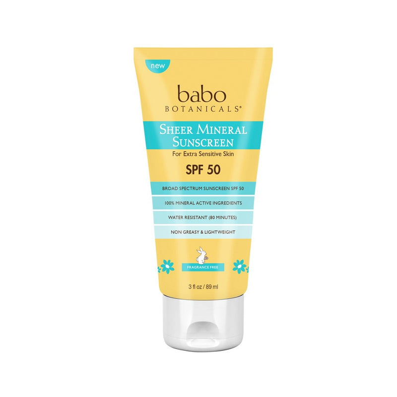 Babo Botanicals Gentle Sunscreen Lotion SPF 50, 3 Oz