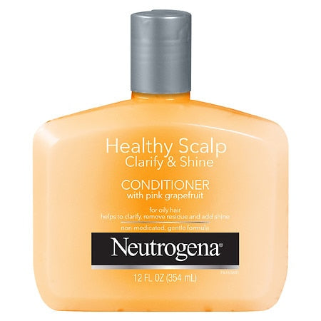 Neutrogena Conditioner for Oily Hair & Scalp with Pink Grapefruit, Healthy Scalp Clarify & Shine, Sulfate-Free Surfactants, Color-Safe, 12 Oz