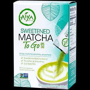 Aiya Japanese Sweetened Matcha To Go Sticks 8 Packets 3.38oz