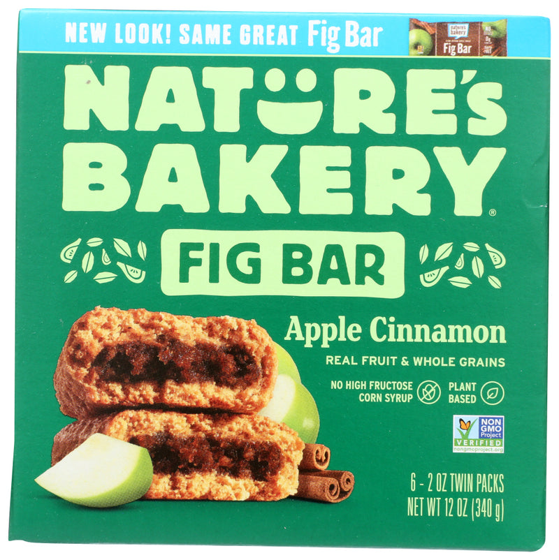 Nature's Bakery Apple Cinnamon Fig Bar, 12oz Pack of 6