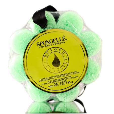 Spongelle Wild Flower Body Wash infused Sponge - Coconut Verbena 3 oz  (14+ Utilisations)
