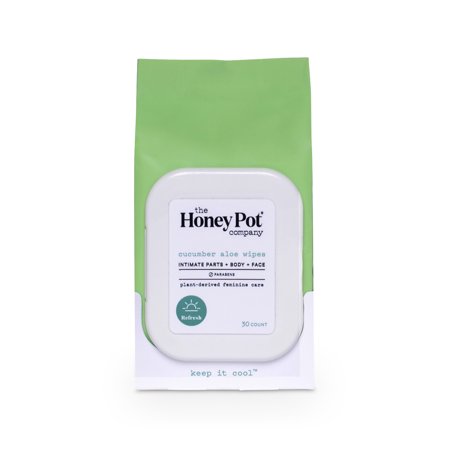 The Honey Pot Cucumber Aloe Cleansing Wipes 30ct