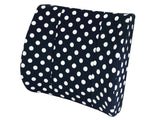 Essential Medical Supply Designer Back Cushion - Navy Polka Dot