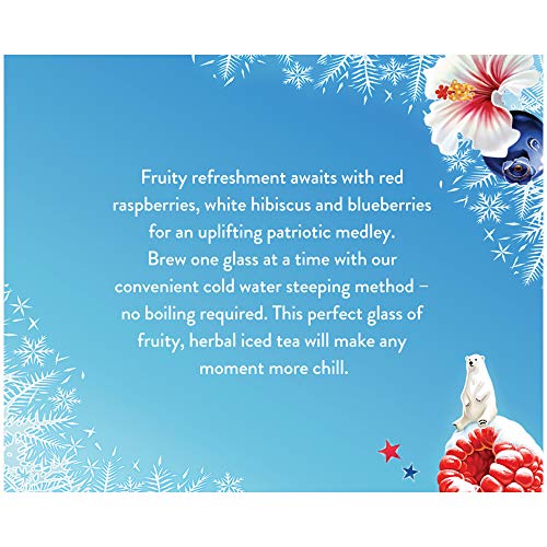 Celestial Seasonings Cold Brew Red White Blueberry Tea, 18 Tea Bags