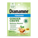 Dramamine Advanced Herbals Nausea, Morning Sickness Relief Soft Ginger Chews - 20ct