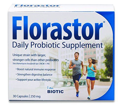 Florastor Daily Probiotic Supplement Vegetarian Capsules, 30 Count