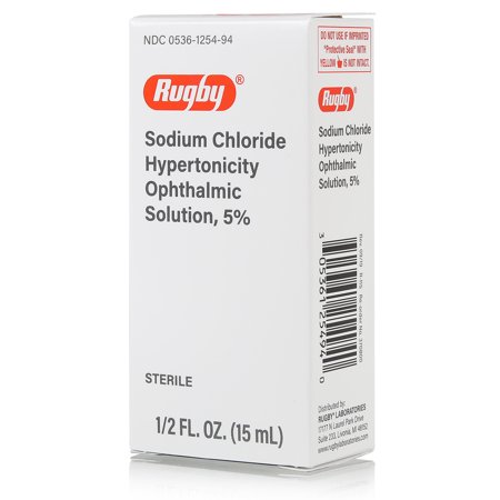 Rugby Sodium Chloride 5% Ophthalmic Solution Eye Drops, 15 mL