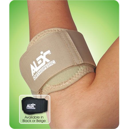 Alex Orthopedic Tennis Elbow Strap with Gel Pad, Beige