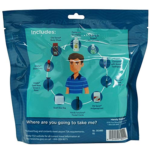 Handy Solutions 9 Piece Resealable Men's Travel Kit