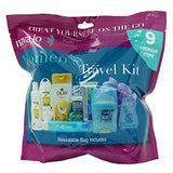 Handy Solutions 9 Piece Resealable Women's Travel Kit