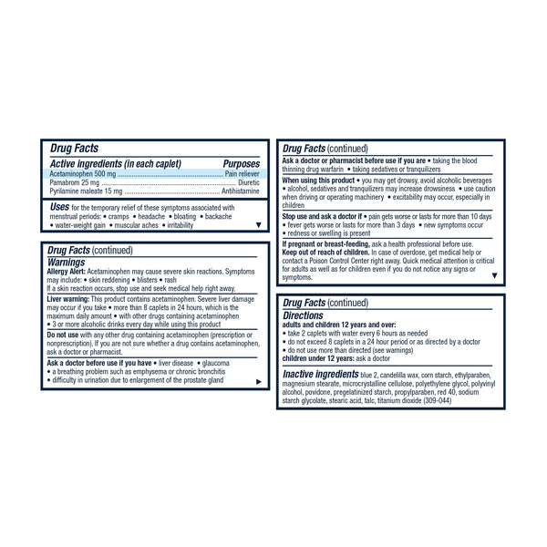 Pamprin Multi-Sympton Caplets 20ct