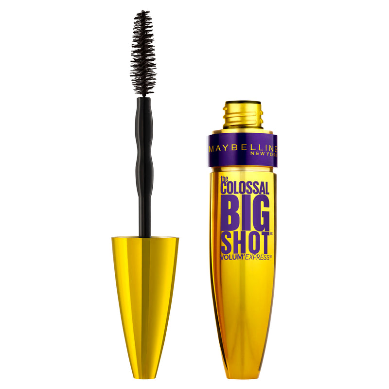 Maybelline Volum' Express The Colossal Big Shot Washable Mascara, Blackest Black, 0.33 fl oz
