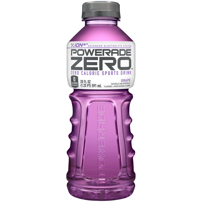 Powerade Zero Sugar Grape Electrolyte Sports Drink, 20 fl oz, 8 Pack