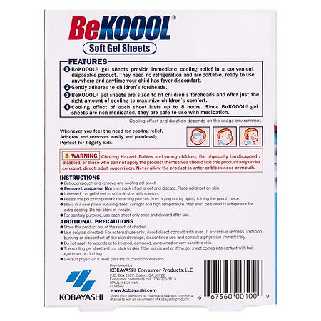 Be Koool Fever Soft Gel Hojas 4CT
