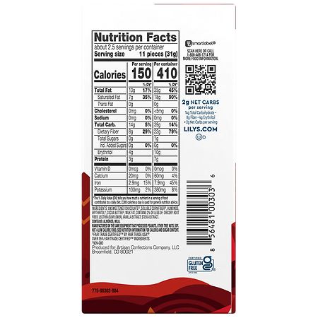 Lily's Dark Chocolate Almond Sugar Free 3Oz