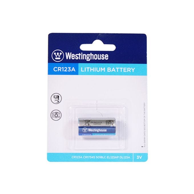 Westinghouse Lithium Cr123 Battery 3V 2ct