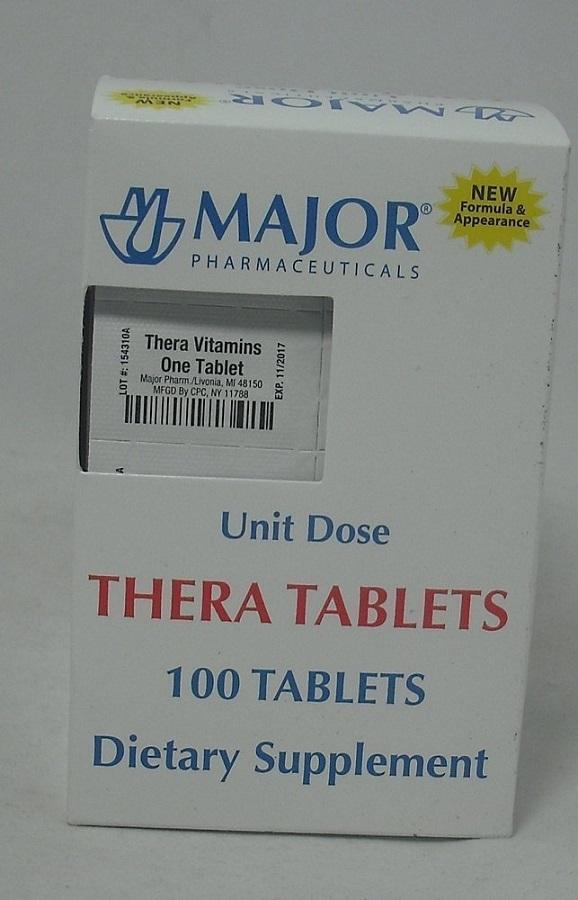 Major Thera Multivitamin Tablets, 100 ct