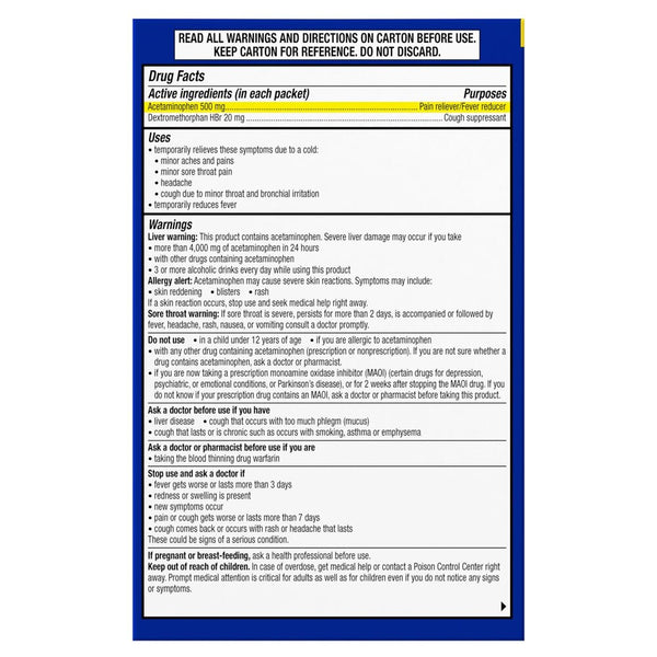 Theraflu Severe Cold Relief Packets 6ct