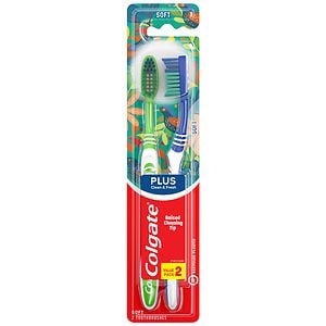 Colgate Plus Full Head Adult Toothbrush  Soft 2 Count