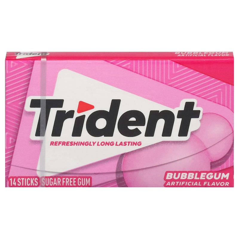 Trident Bubblegum Sugar Free Gum, 14 Ct