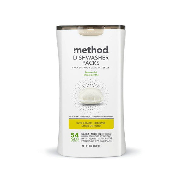 Method Lemon Mint Dishwasher Packs, 54 Count