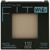 Maybelline Fit Me Matte + Poreless Pressed Powder, 110 Porcelain, 0.29 oz
