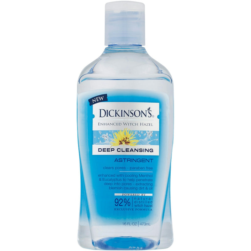 Dickinson's Enhanced Witch Hazel Deep Cleansing Astringent, Menthol & Eucalyptus, 16 fl oz