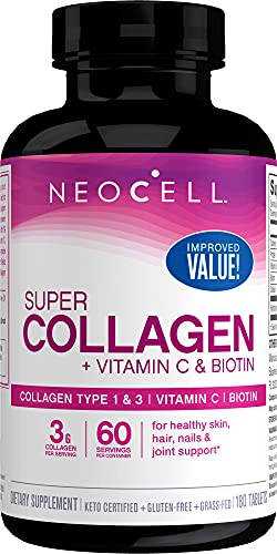 NeoCell Collagen Peptides Dietary Supplement Tablets, 180 Ct