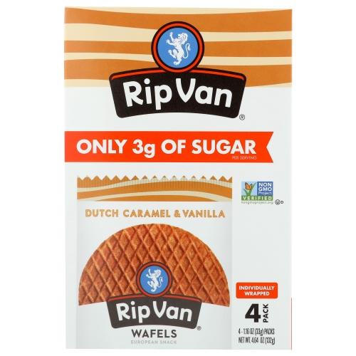Rip Van Wafels Dutch Caramel & Vanilla, 4 Pack 1.16 Oz Each