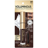 L'Oréal Paris Voluminous Balm Volumizing Vegan Mascara, Brown, 0.26 Fl Oz