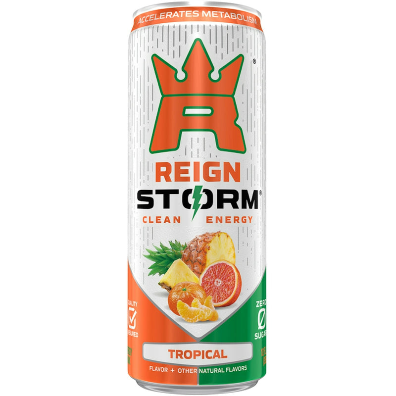 Reign Tropical Energy Drink, Zero Sugar, 12 fl oz