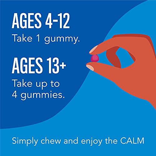 Natural Vitality Vegan Natural Calm Gummies for Stress - Raspberry Lemon - 60ct