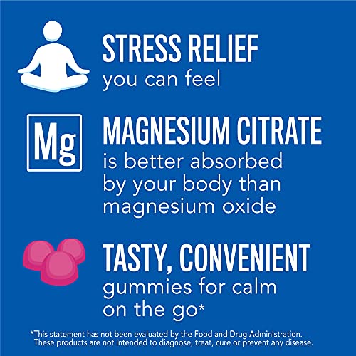 Natural Vitality Vegan Natural Calm Gummies for Stress - Raspberry Lemon - 60ct