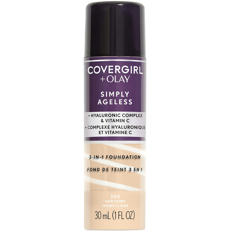 Covergirl +Olay Simply Ageless 3-in-1 Liquid Foundation, One Size, Beige