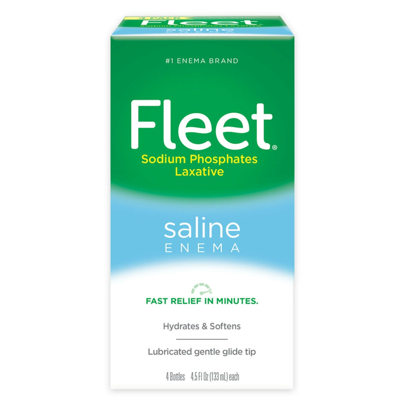 Fleet Laxative Saline Enema, 4 Bottles 4.5 Oz