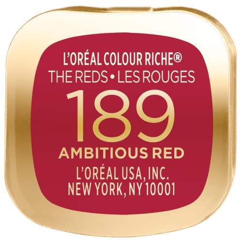 L'Oréal Paris Color Riche Lipstick, 189 Ambitious Red, 0.13 Oz