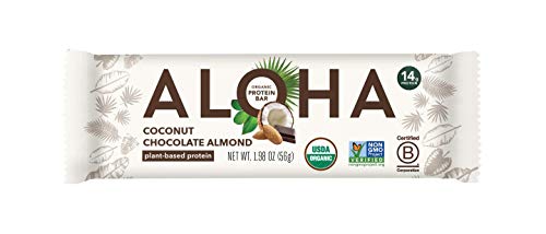 Aloha Organic Plant-Based Protein Bar Coconut Chocolate Almond, 56g