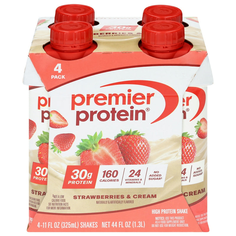 Premier Protein Shake, Strawberries & Cream, 11 Fl Oz, 4 Pack