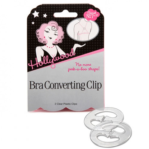 Hollywood Bra Converting Clips 2 Pack Clear