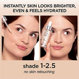 L'Oréal Paris True Match Nude Hyaluronic Tinted Serum Foundation, 1-2.5 Rosy Light, 1 Fl Oz