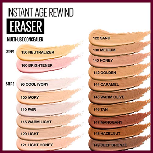 Maybelline Instant Age Rewind Eraser Concealer, Warm 146.5, 0.2 fl oz