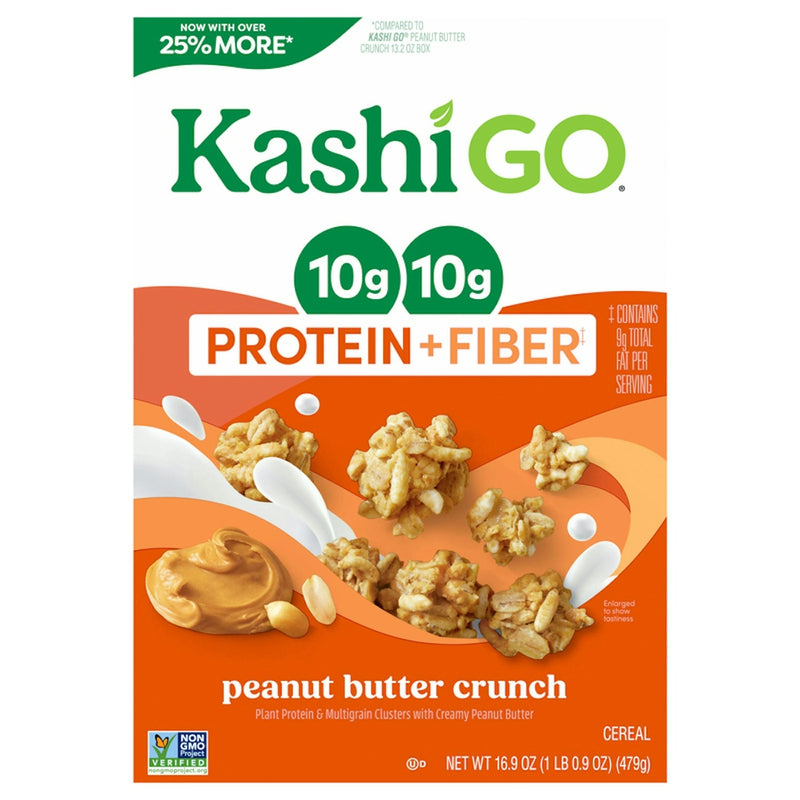Kashi GO Cereal Protein + Fiber Peanut Butter Crunch 16.9 Oz