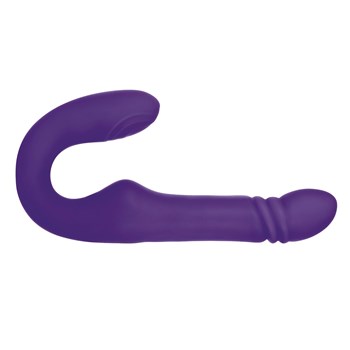 Adam & Eve Eve's Ultimate Thrusting Rechargeable Silicone Strapless Strap-on Purple