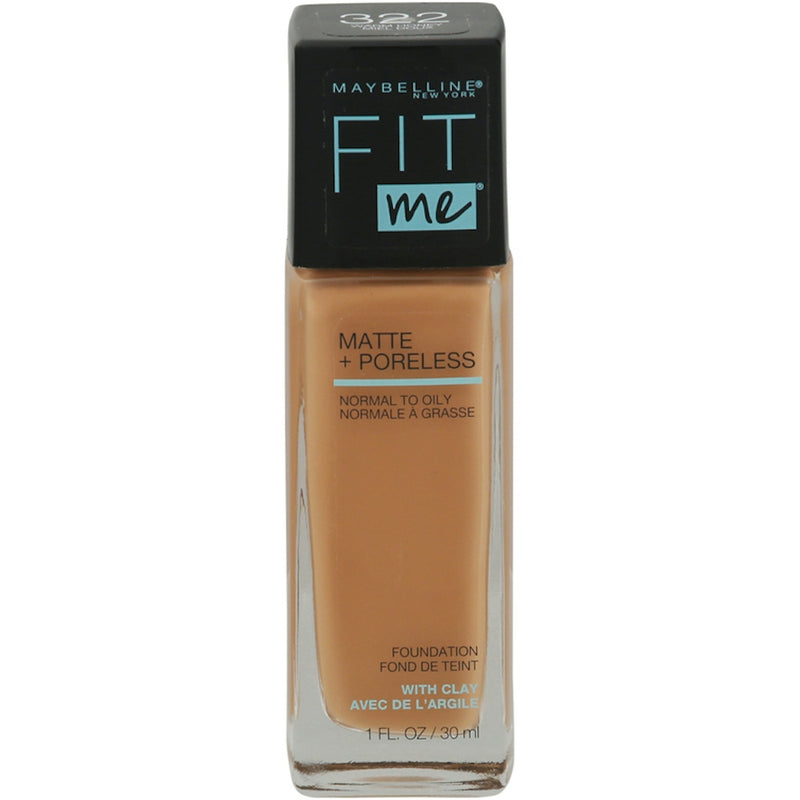 Maybelline Fit Me Matte + Poreless Liquid Foundation, Warm Honey, 1 fl oz