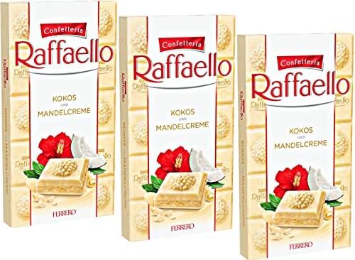 Ferrero Raffaello Coconut Almond White Chocolate Bar, 90 g