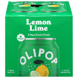 Olipop Lemon Lime Prebiotic Soda, 12 Fl Oz, 4 Pack