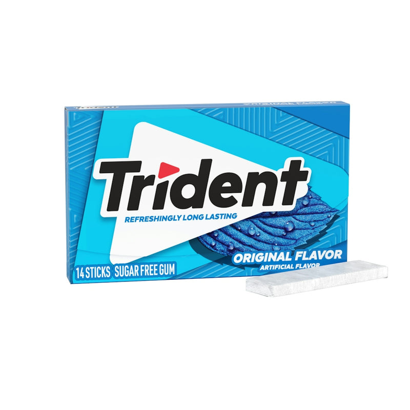 Trident Original Gum Mint Sugar Free Gum, 14 pcs