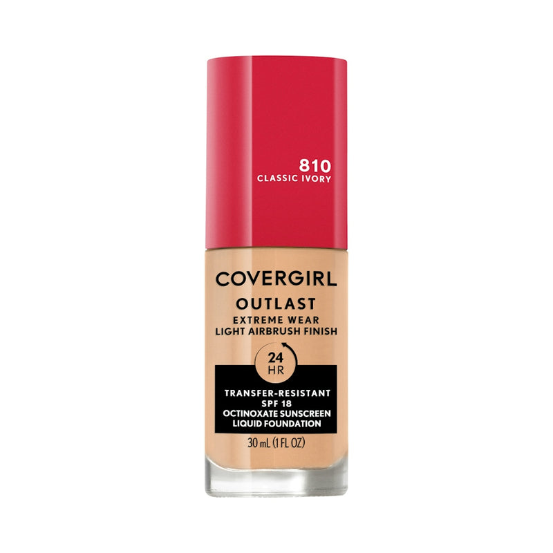 CoverGirl Outlast Extreme Wear Foundation SPF 18, Classic Ivory, 1 oz