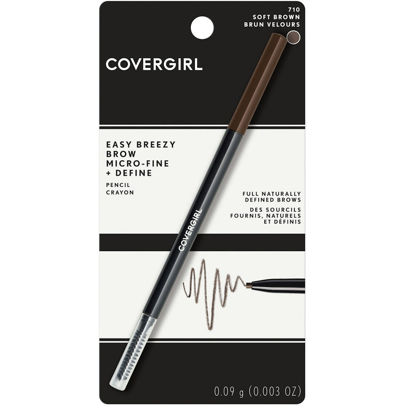 CoverGirl Easy Breezy Brow Fill + Define Pencil, 710 Soft Brown