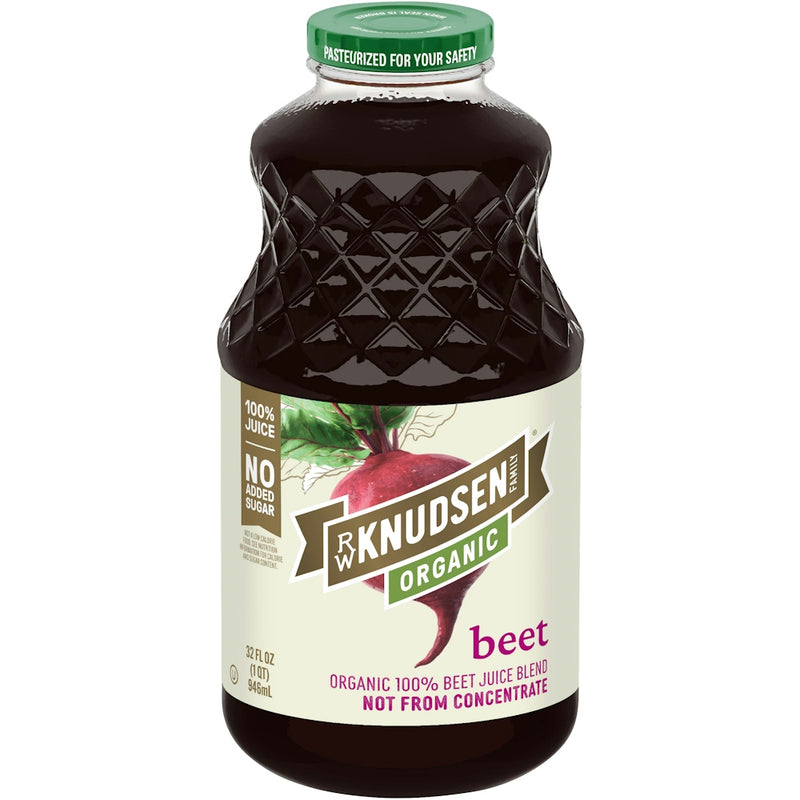 R.W. Knudsen Family Organic Beet Juice Blend, Shelf-Stable, 32 oz Glass Bottle